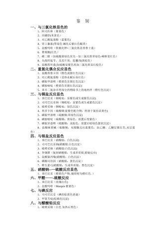 药物分析总结——执业药师考试复习资料