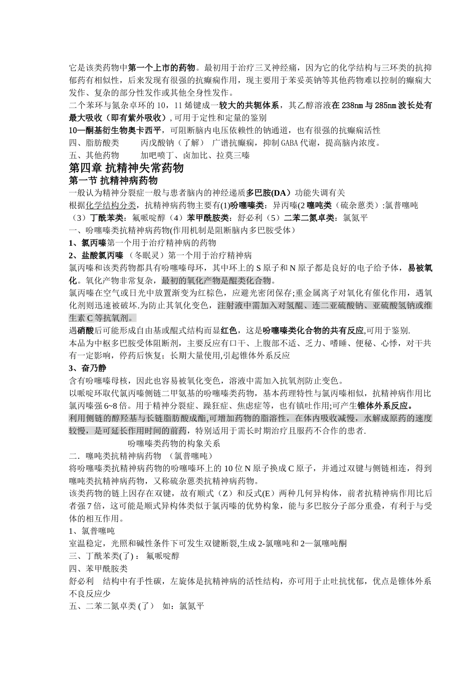 药物化学总结_第3页