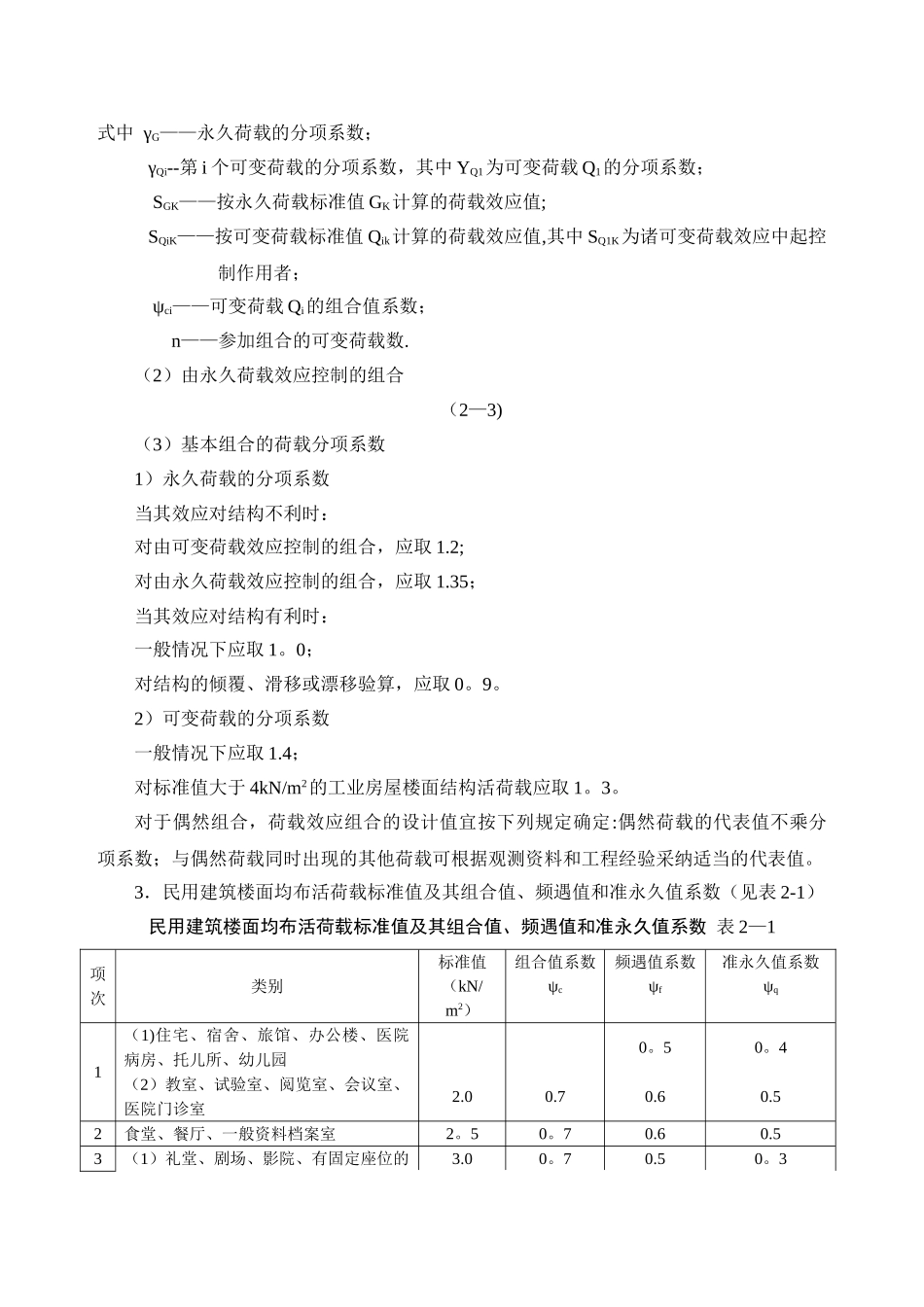 荷载与结构静力计算表_第2页