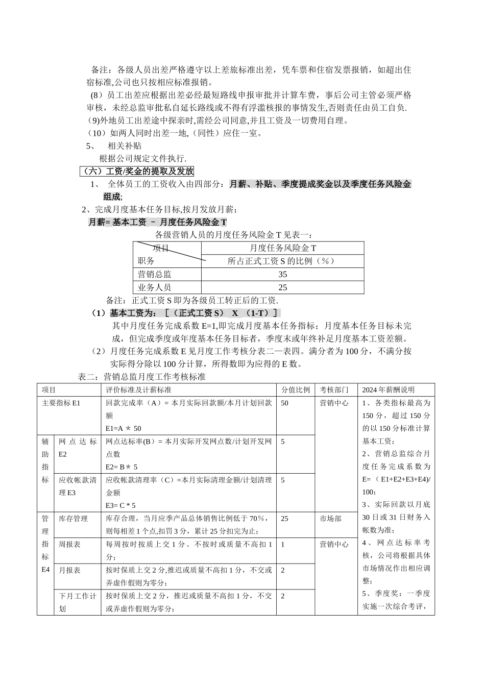 营销中心员工薪酬绩效考核管理制度_第2页