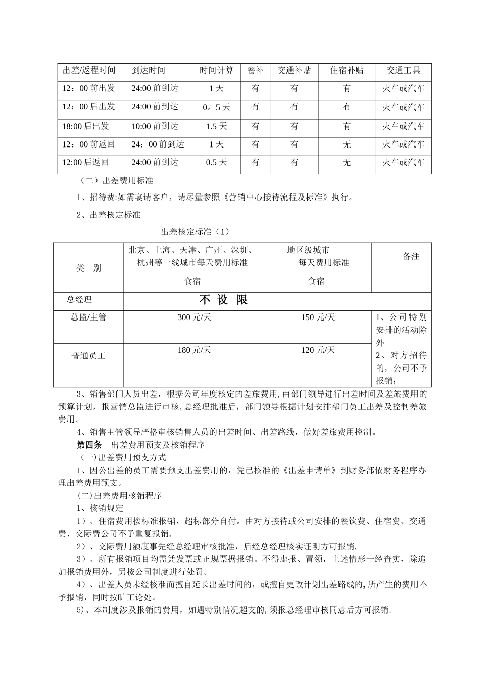 营销中心差旅管理制度_第3页