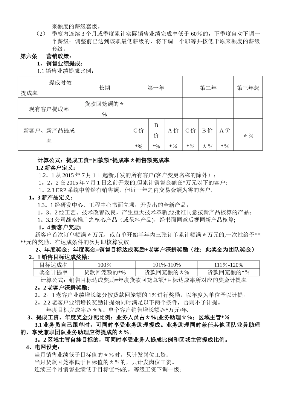 营销人员薪酬考核方案_第2页