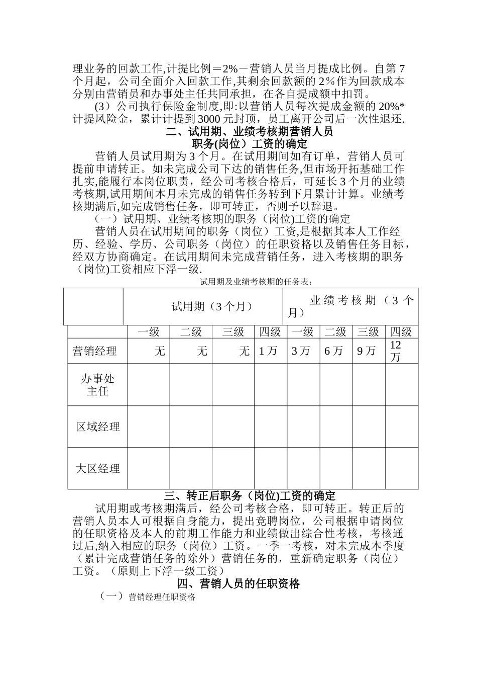 营销人员薪酬待遇管理办法_第2页