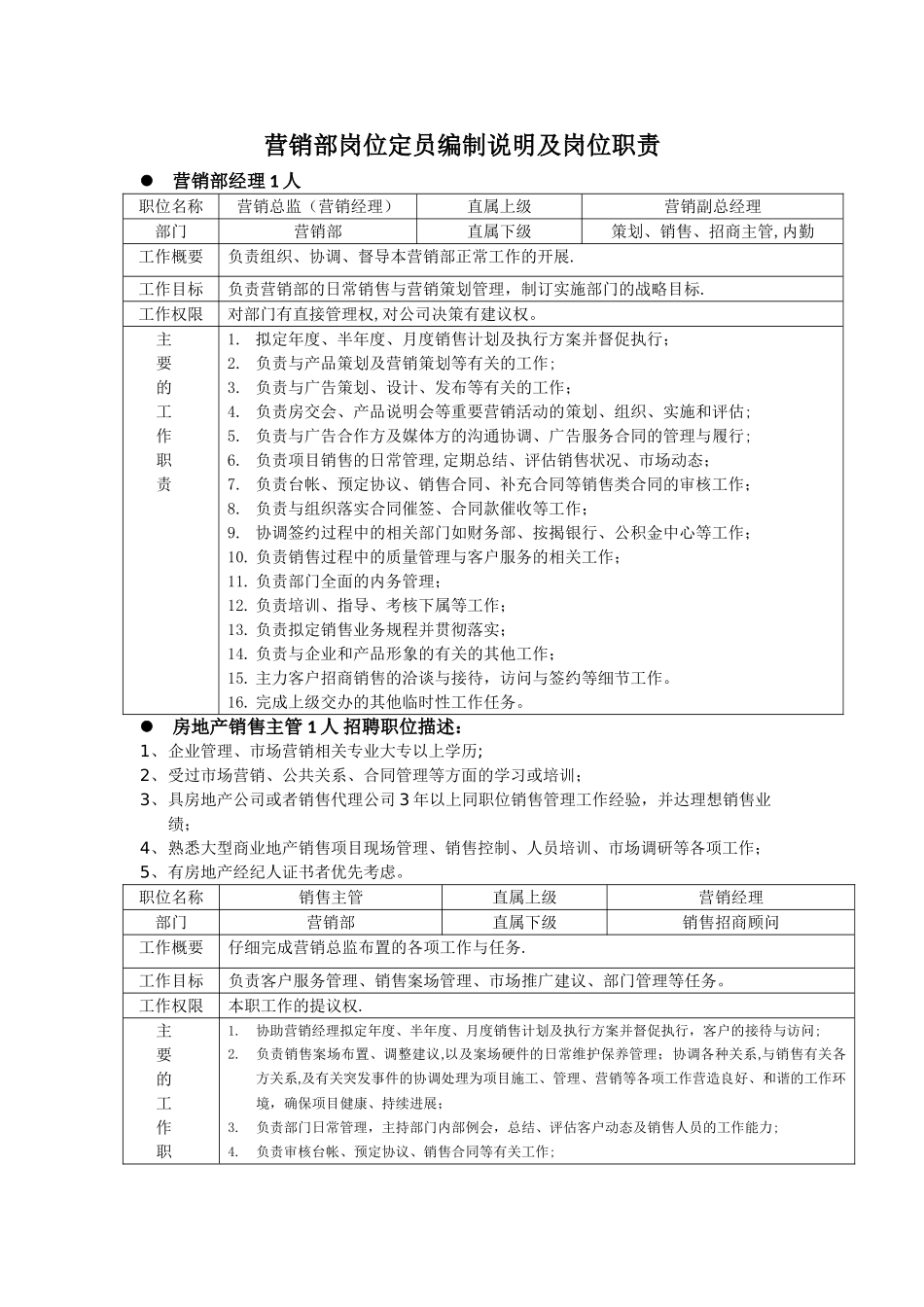 营销团队的构思与岗位职责_第1页