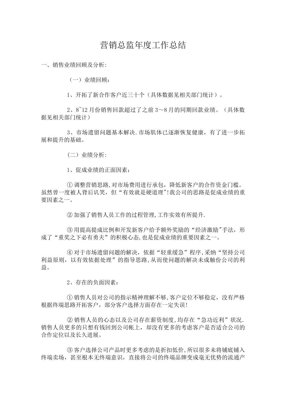 营销总监年度工作总结_第1页