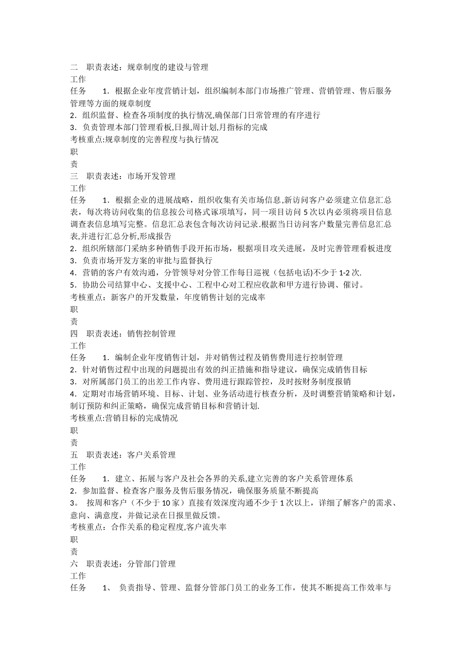 营销总监职位说明书_第2页