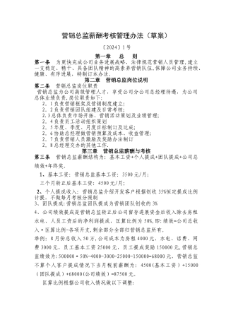 营销总监薪酬考核管理办法