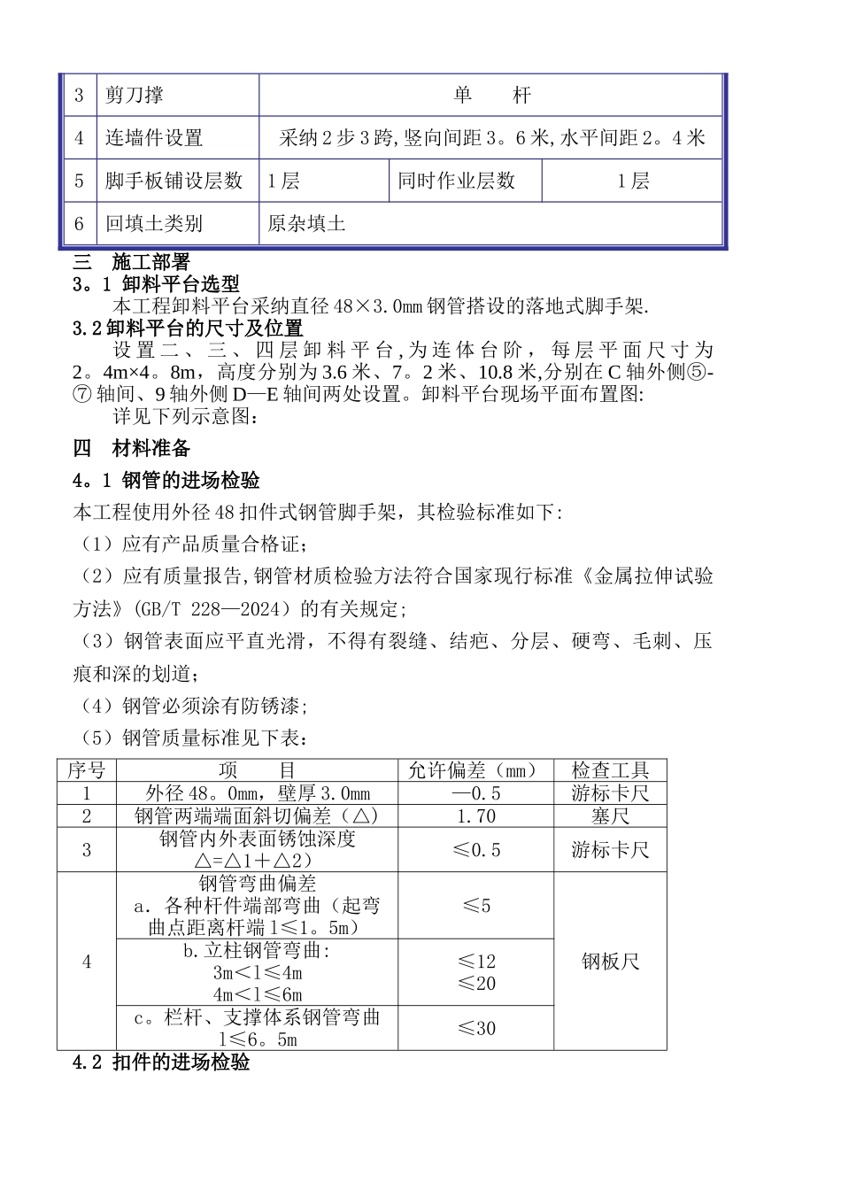 落地式钢管脚手架卸料平台施工方案_第2页
