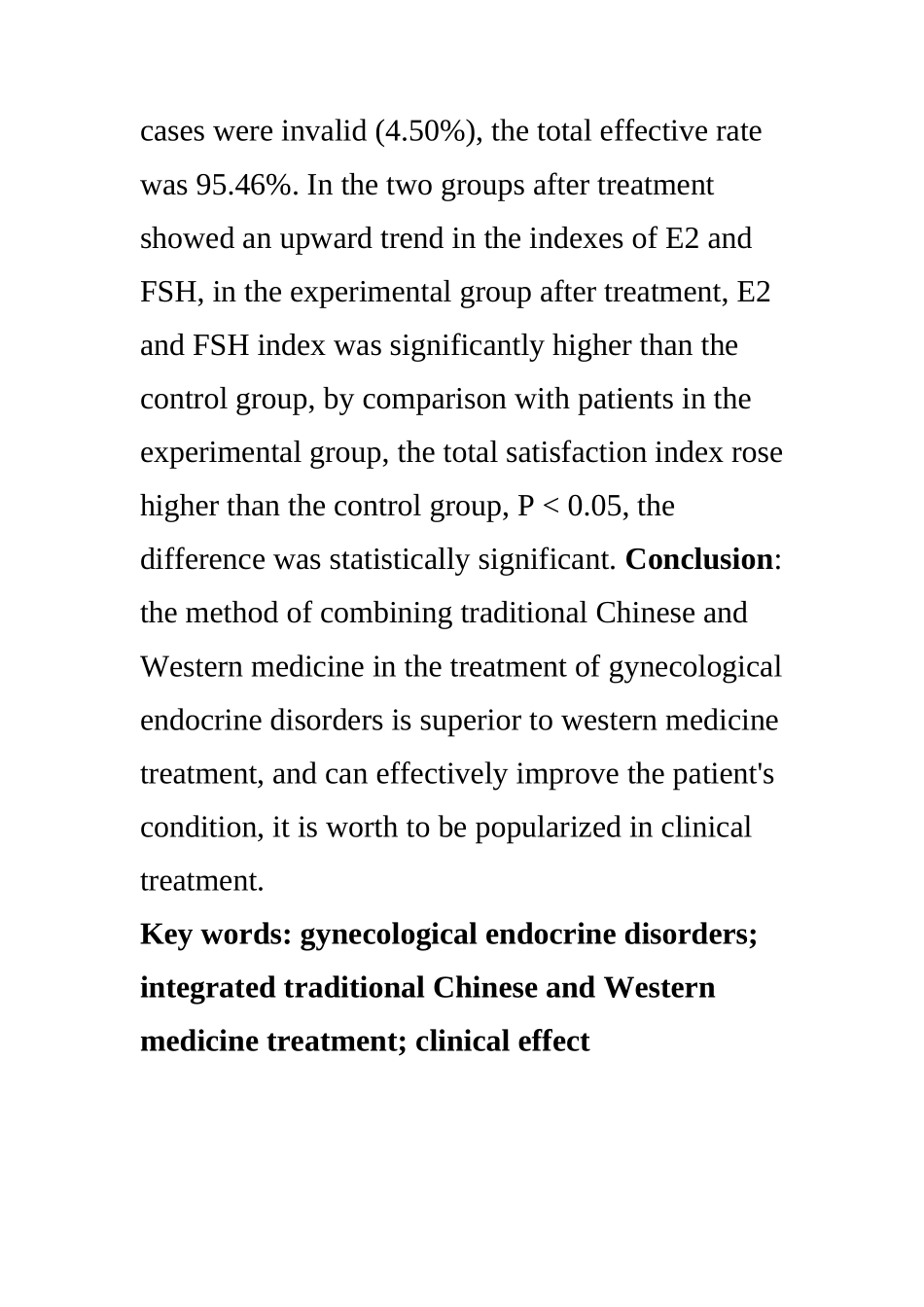 临床医学专业 妇科内分泌失调患者的临床效果分析_第3页