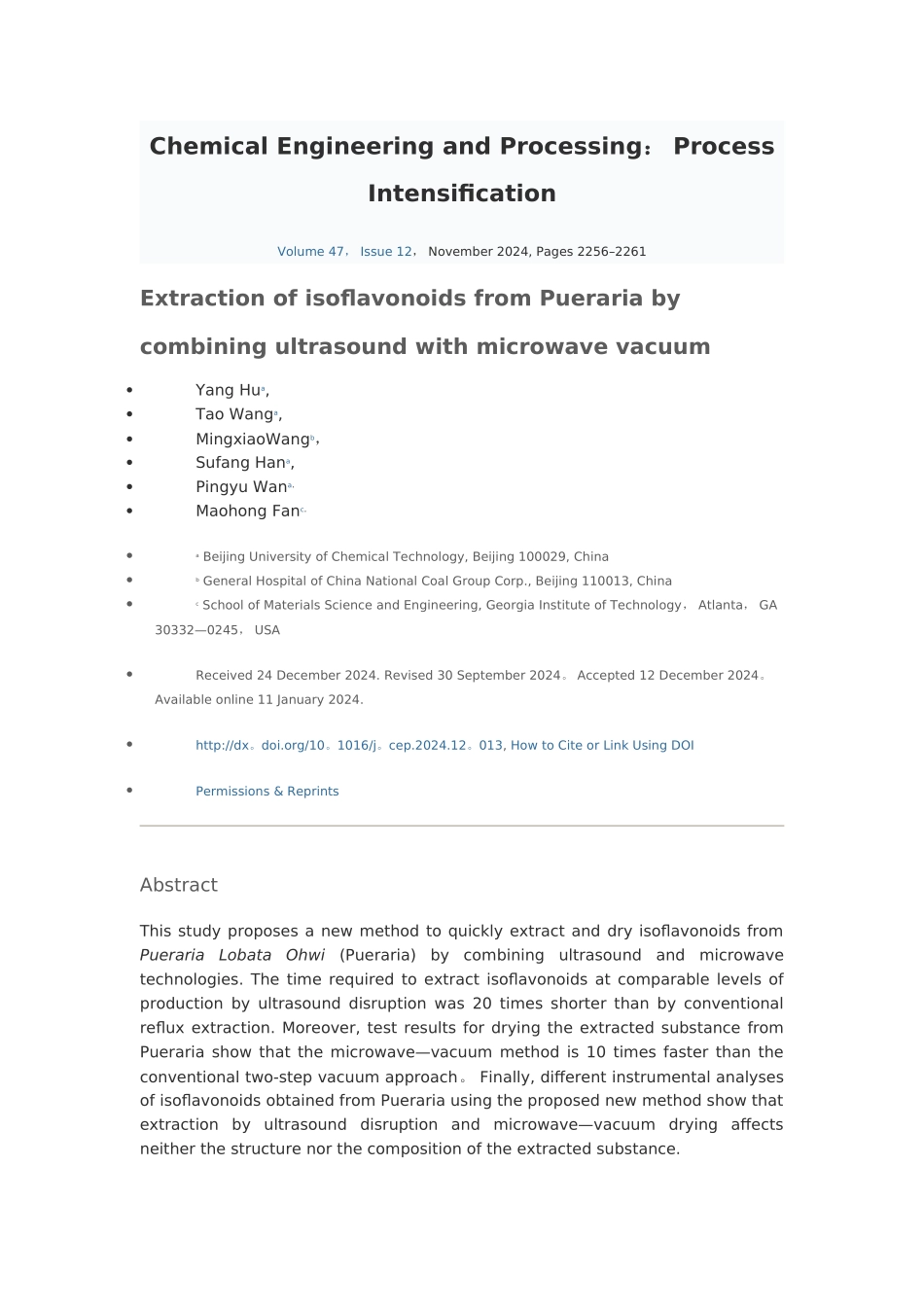 葛根提取的外文文献_第1页