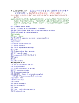 葡萄牙语建筑工程术语