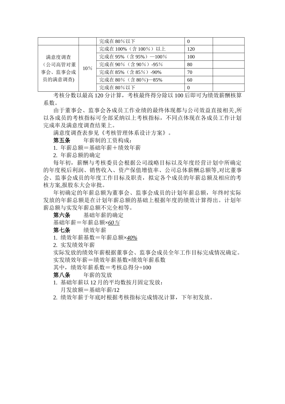 董事会成员薪酬考核管理办法_第2页