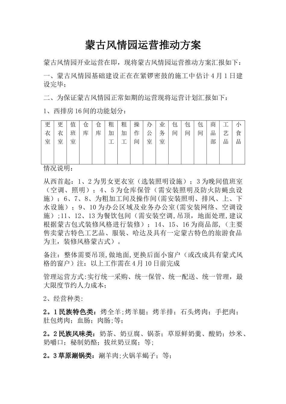蒙古风情园运营计划_第1页