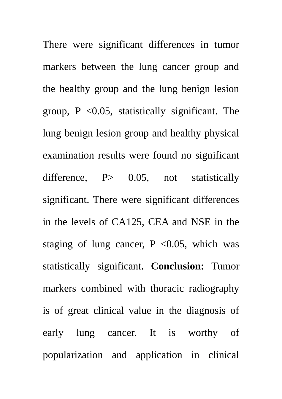 临床医学专业 肿瘤标志物联合胸部影像学在肺癌早期诊断中的价值_第3页