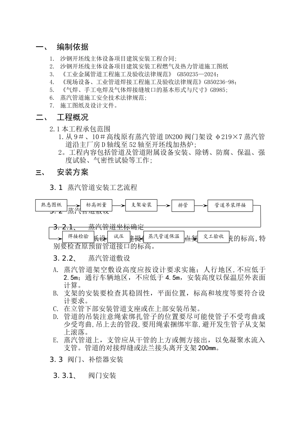 蒸汽管道工程施工方案_第2页