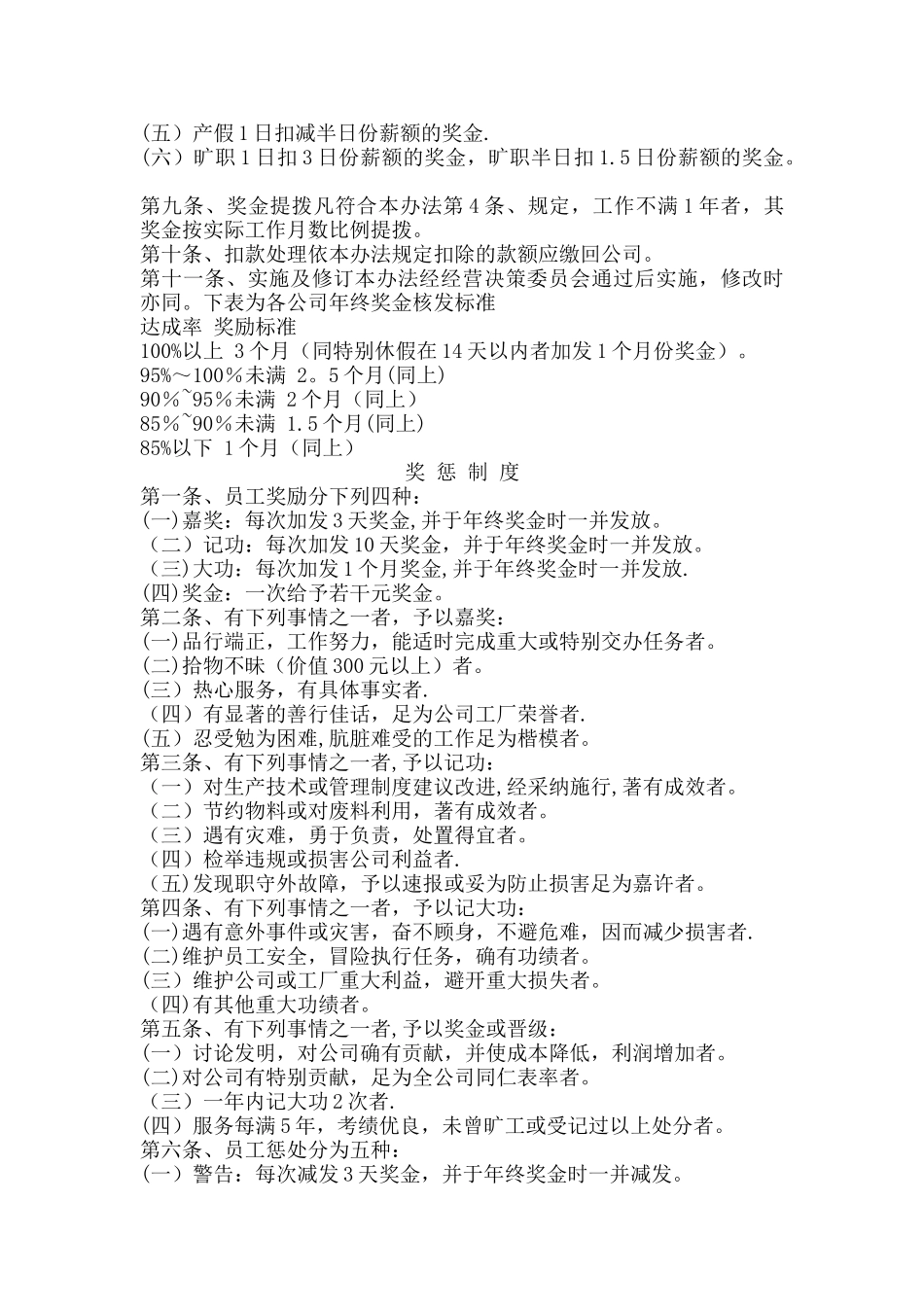 薪资、奖金及奖惩制度_第3页
