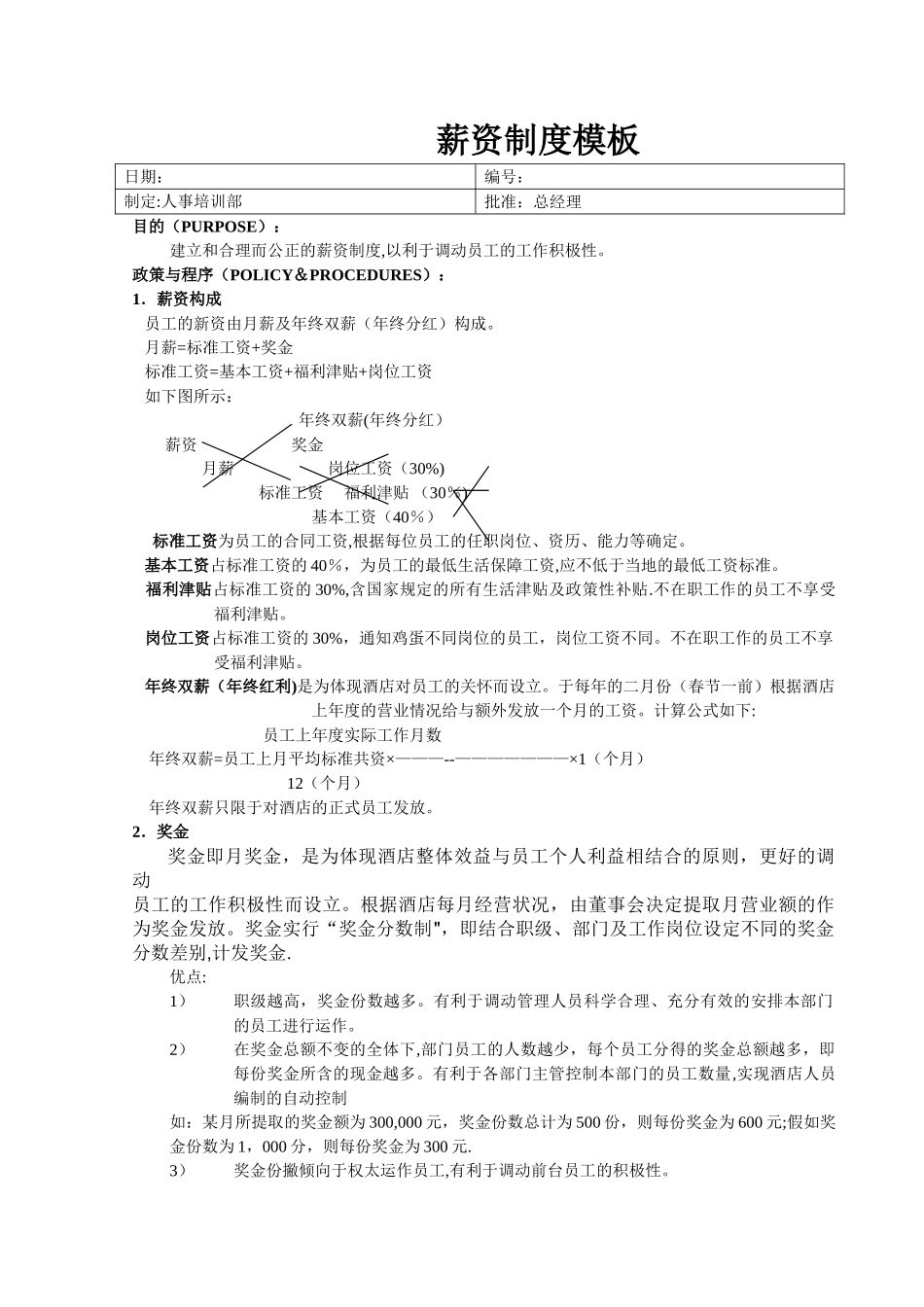 薪资制度模板_第1页