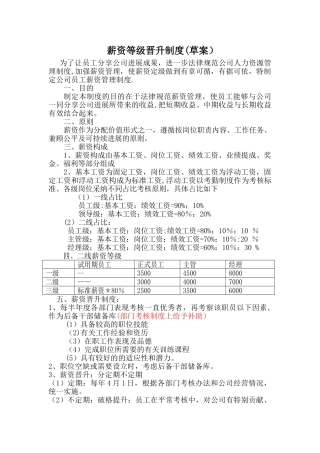 薪资等级晋升制度(附：薪资定级、调整审批表)