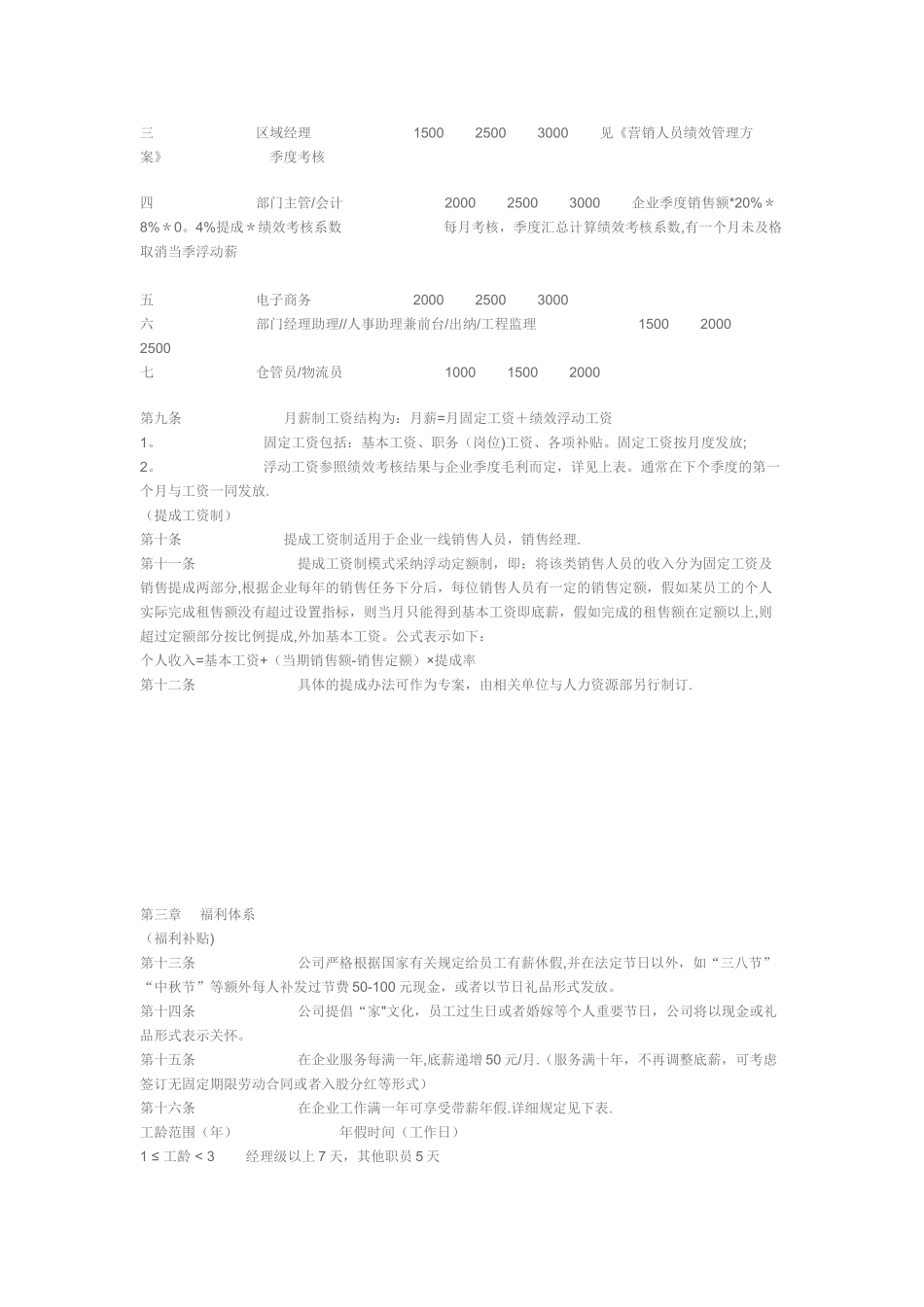 薪酬制度范本_第2页
