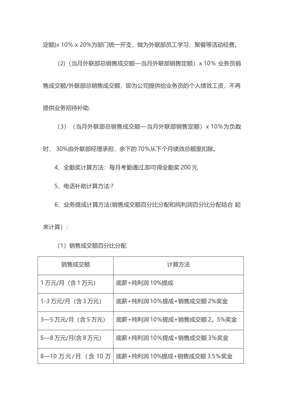 薪酬及业务提成管理方案_第2页