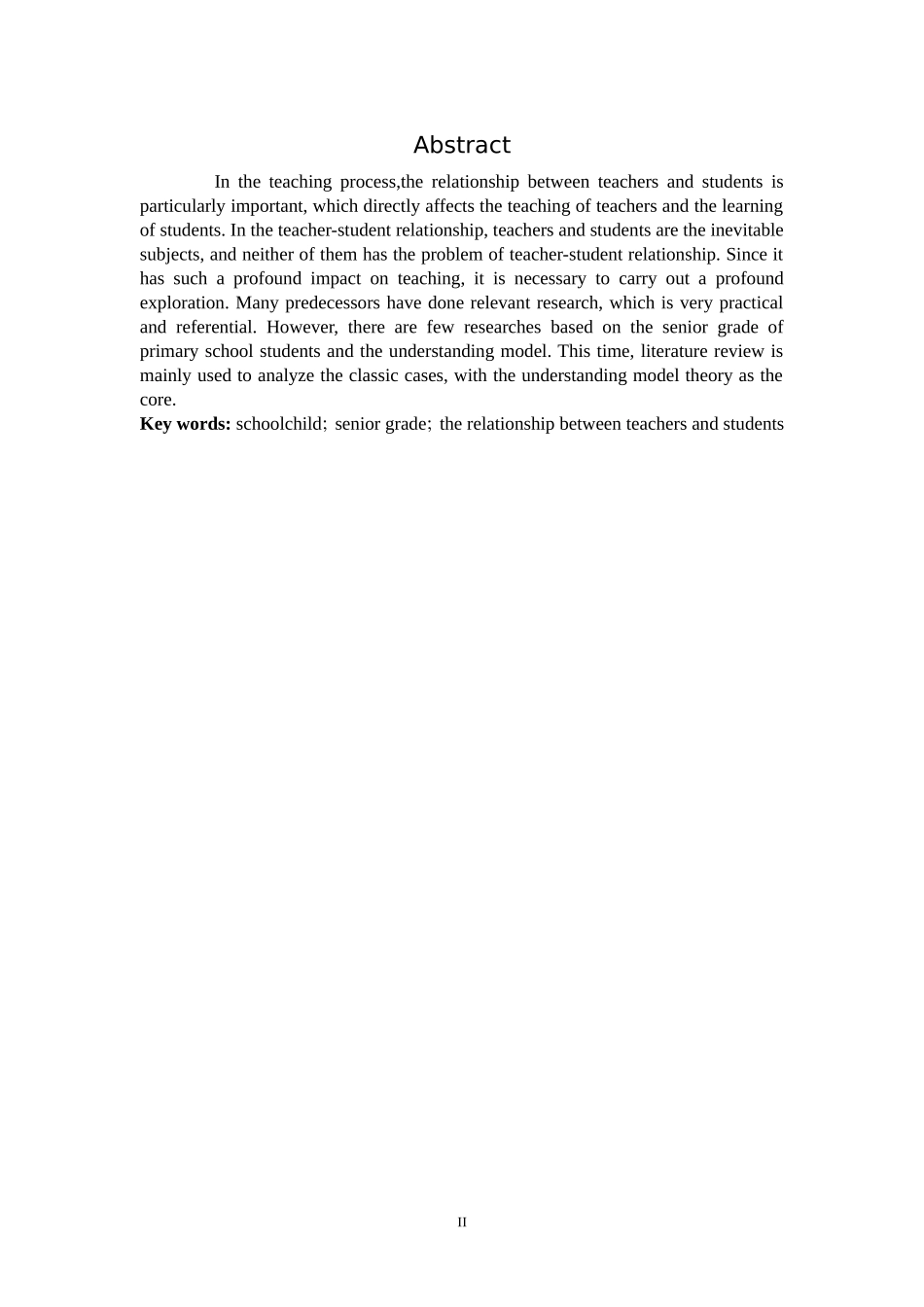 基于体谅模式理论的小学高年级新型师生关系建构研究_第2页