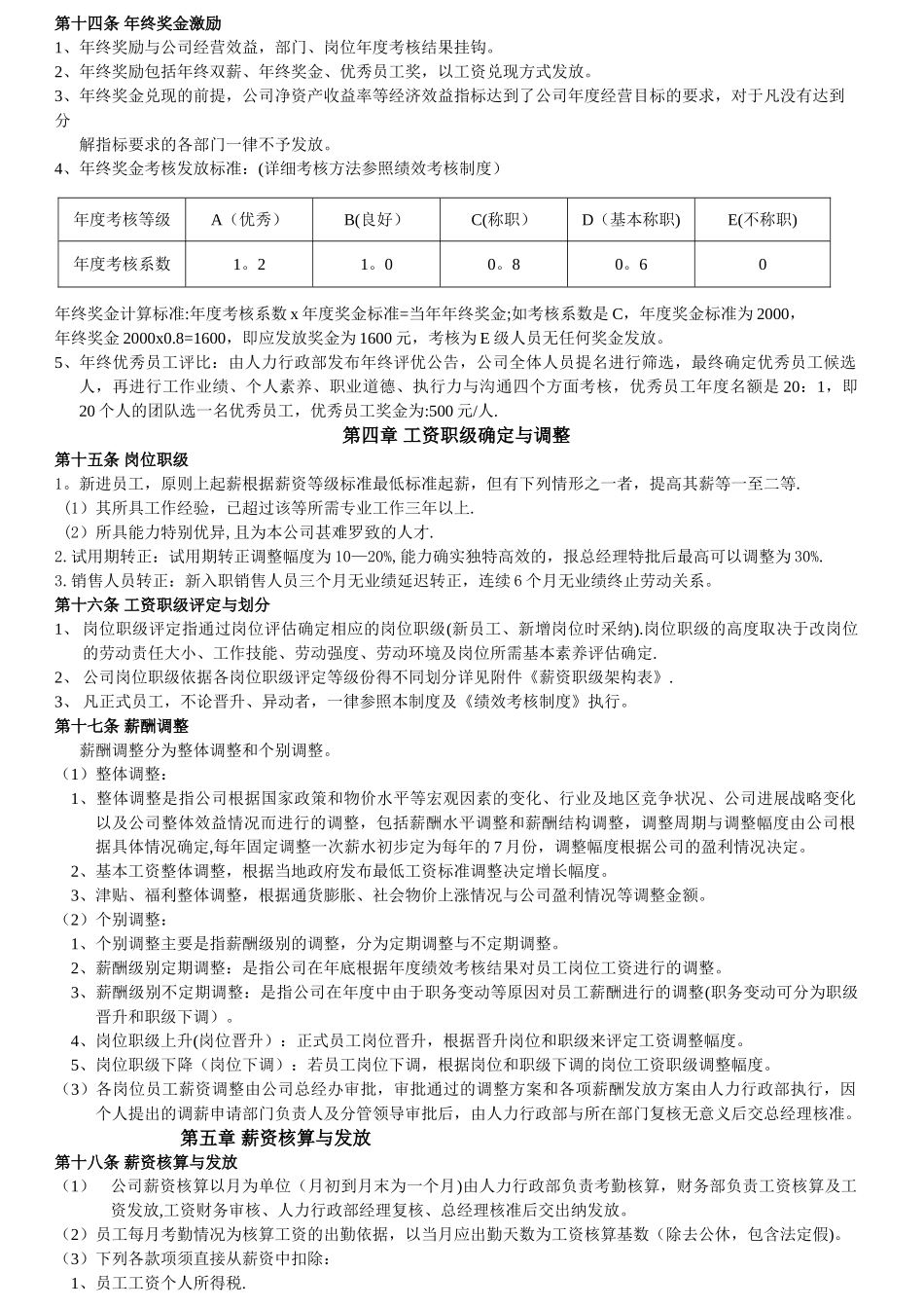 薪酬福利管理制度HR02_第3页
