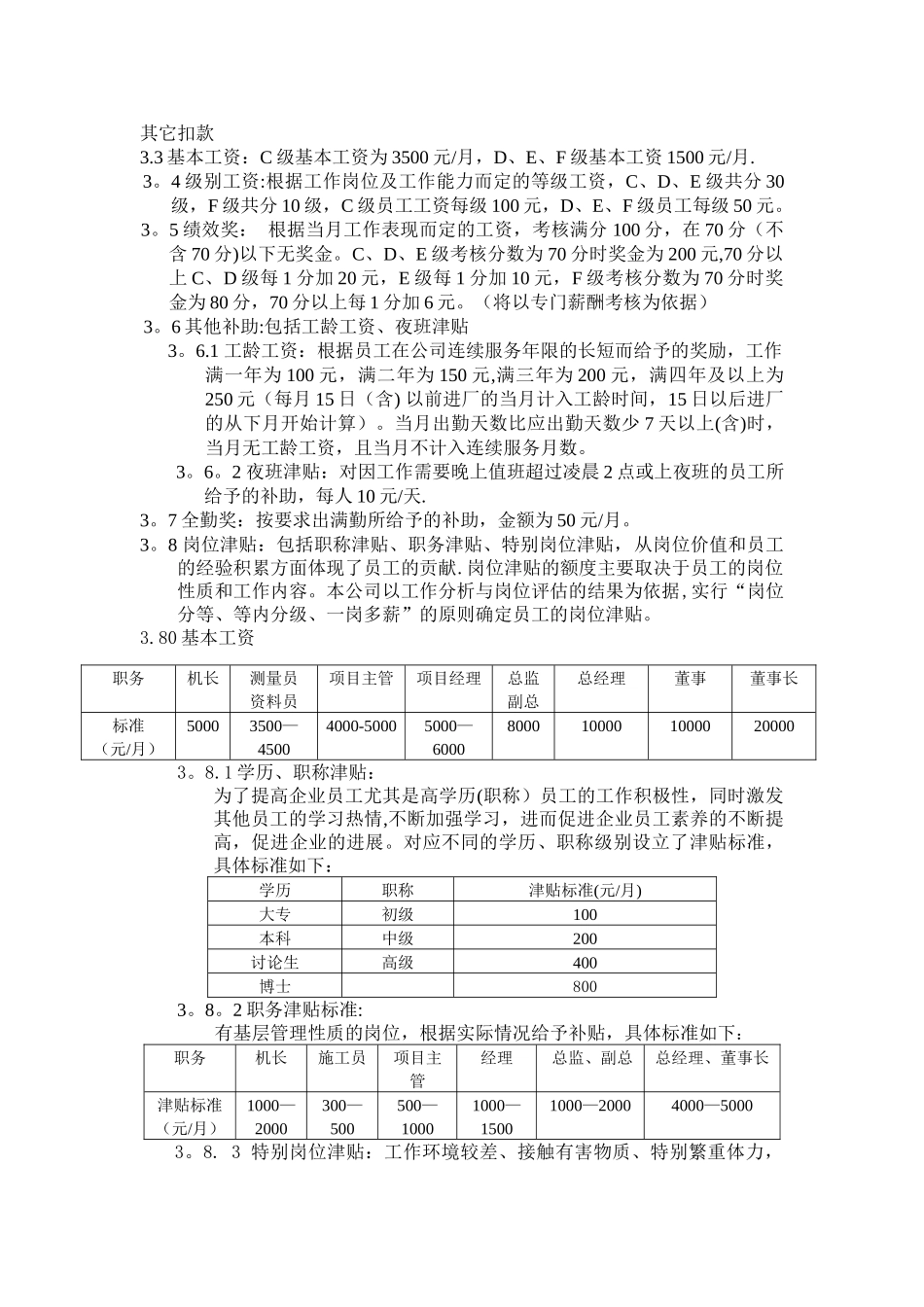 薪酬管理体系标准版_第3页