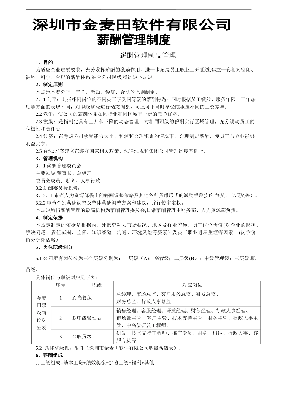 薪酬管理制度(修订)_第1页