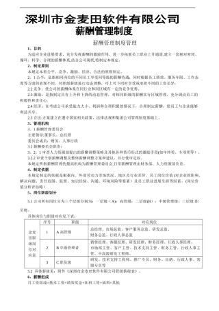 薪酬管理制度(修订)