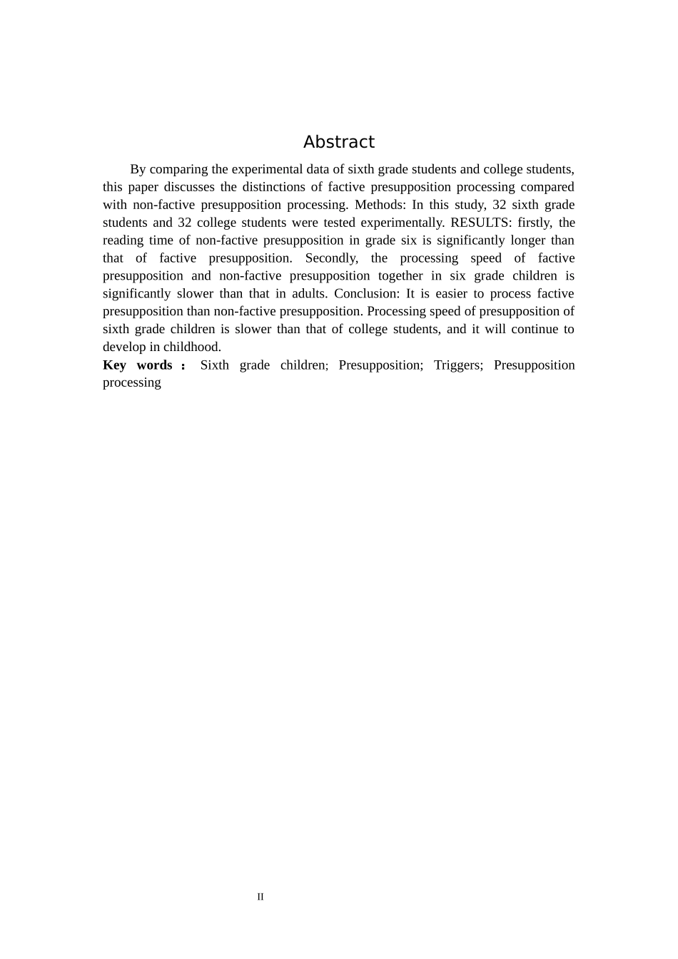 六年级儿童叙实性预设加工特点_第2页