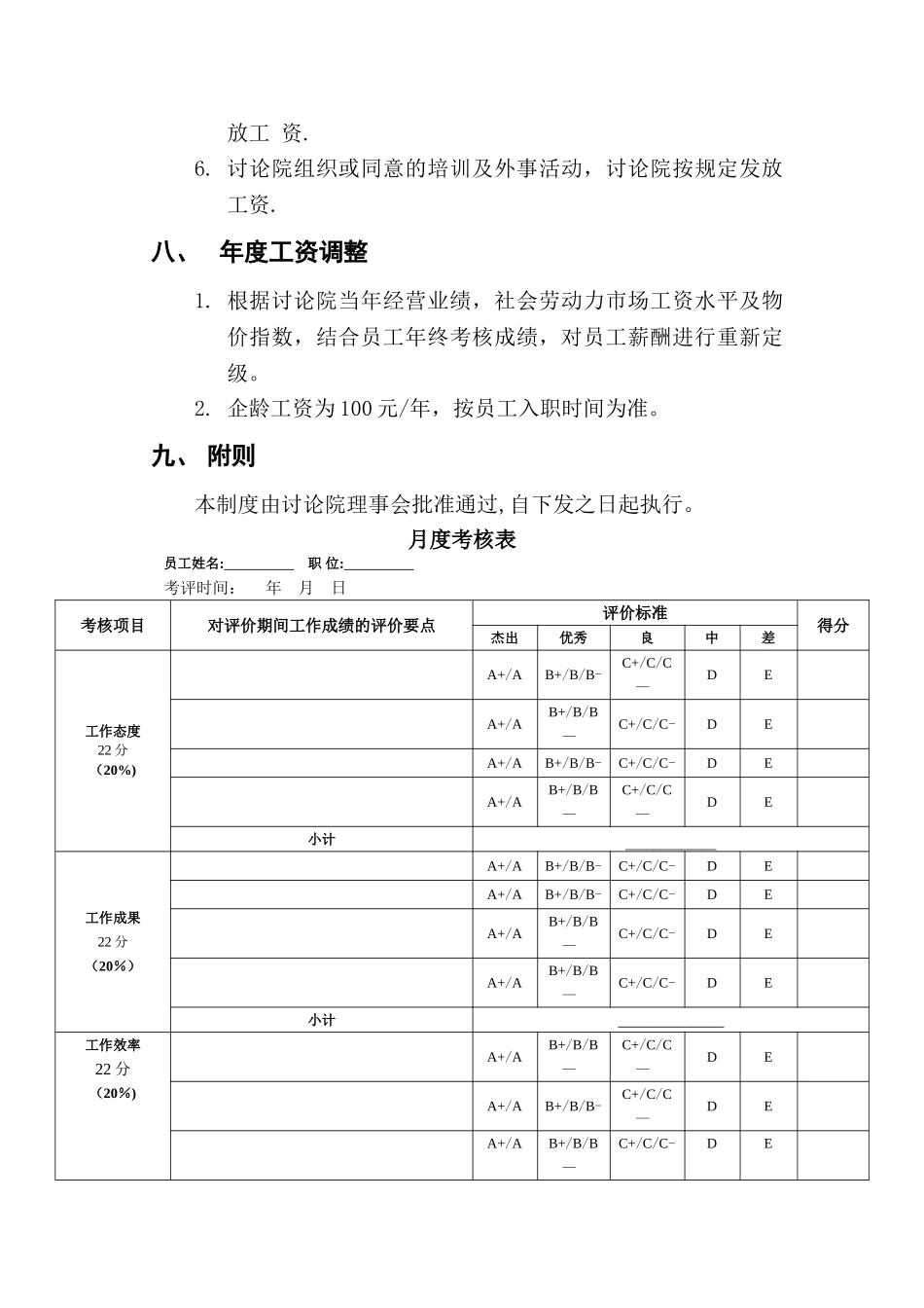 薪酬管理和绩效考核制度_第3页