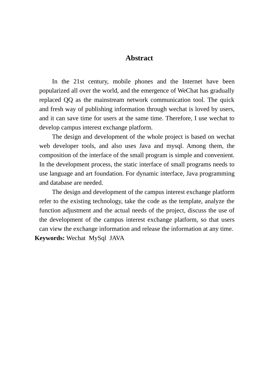 基于微信的校园兴趣交流平台的设计与开发_第2页