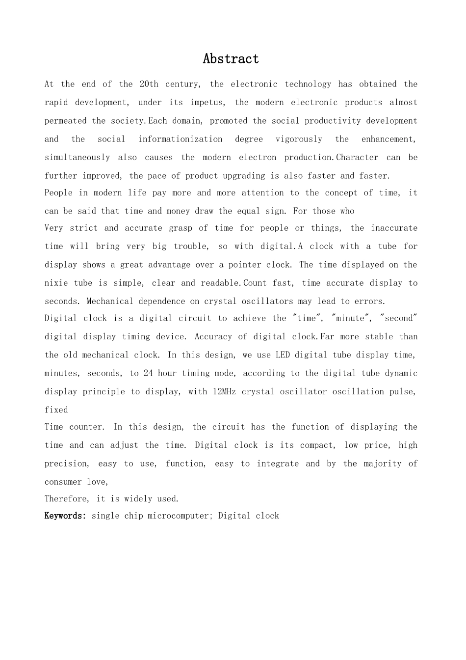 基于单片机的多功能数字电子数字电子时钟系统设计_第2页
