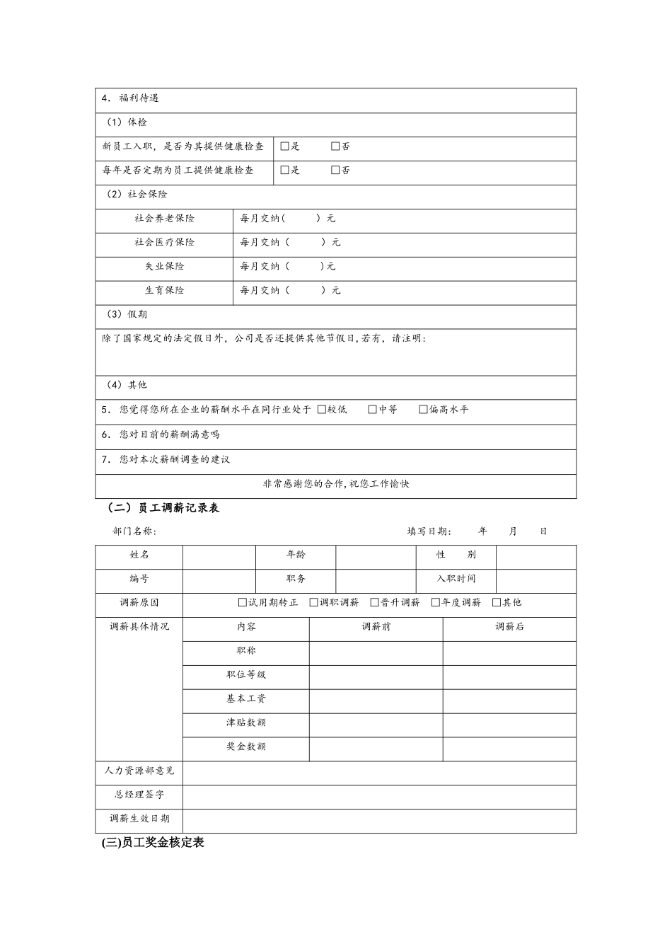 薪酬管理表格全集_第2页