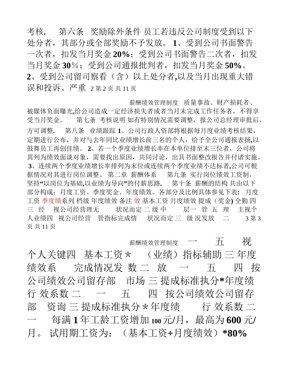 薪酬绩效管理制度2_第2页