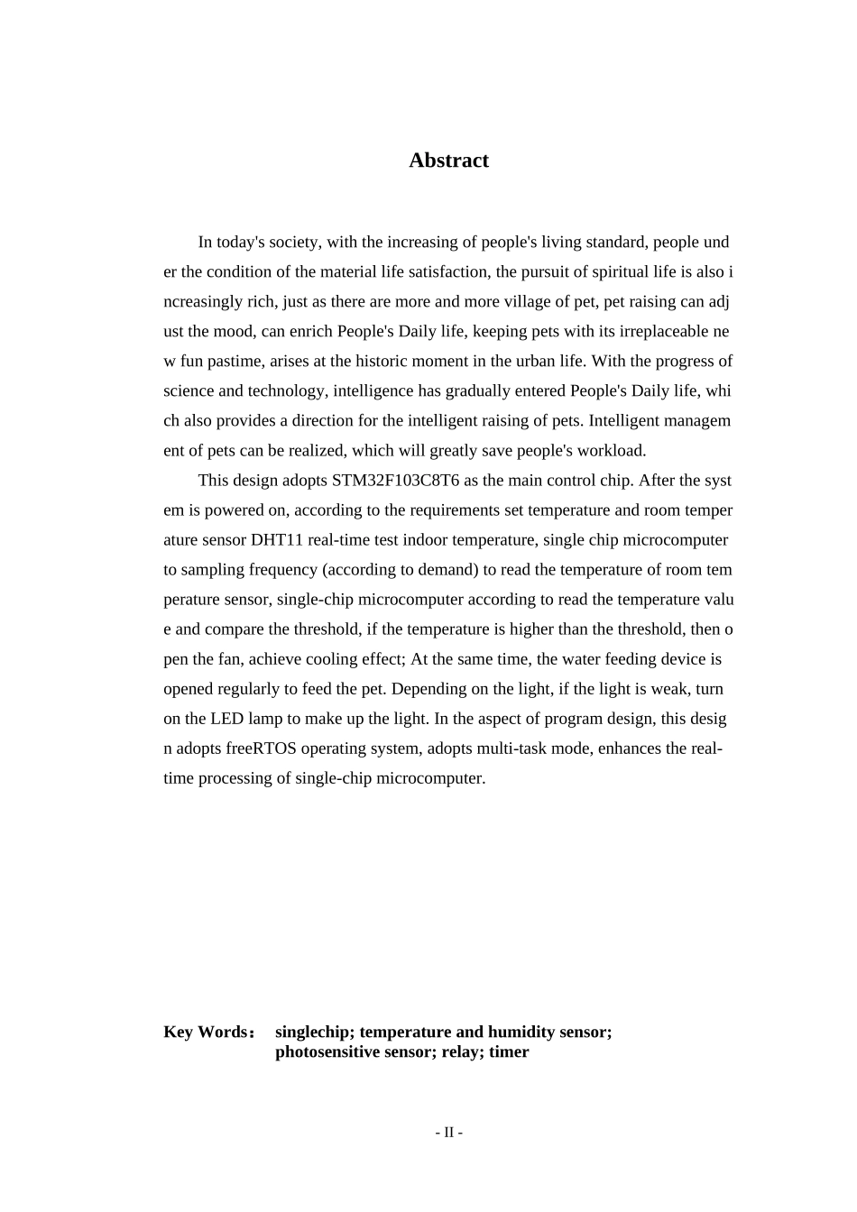 基于单片机的智能宠物监控的设计电气自动化专业论文设计_第2页