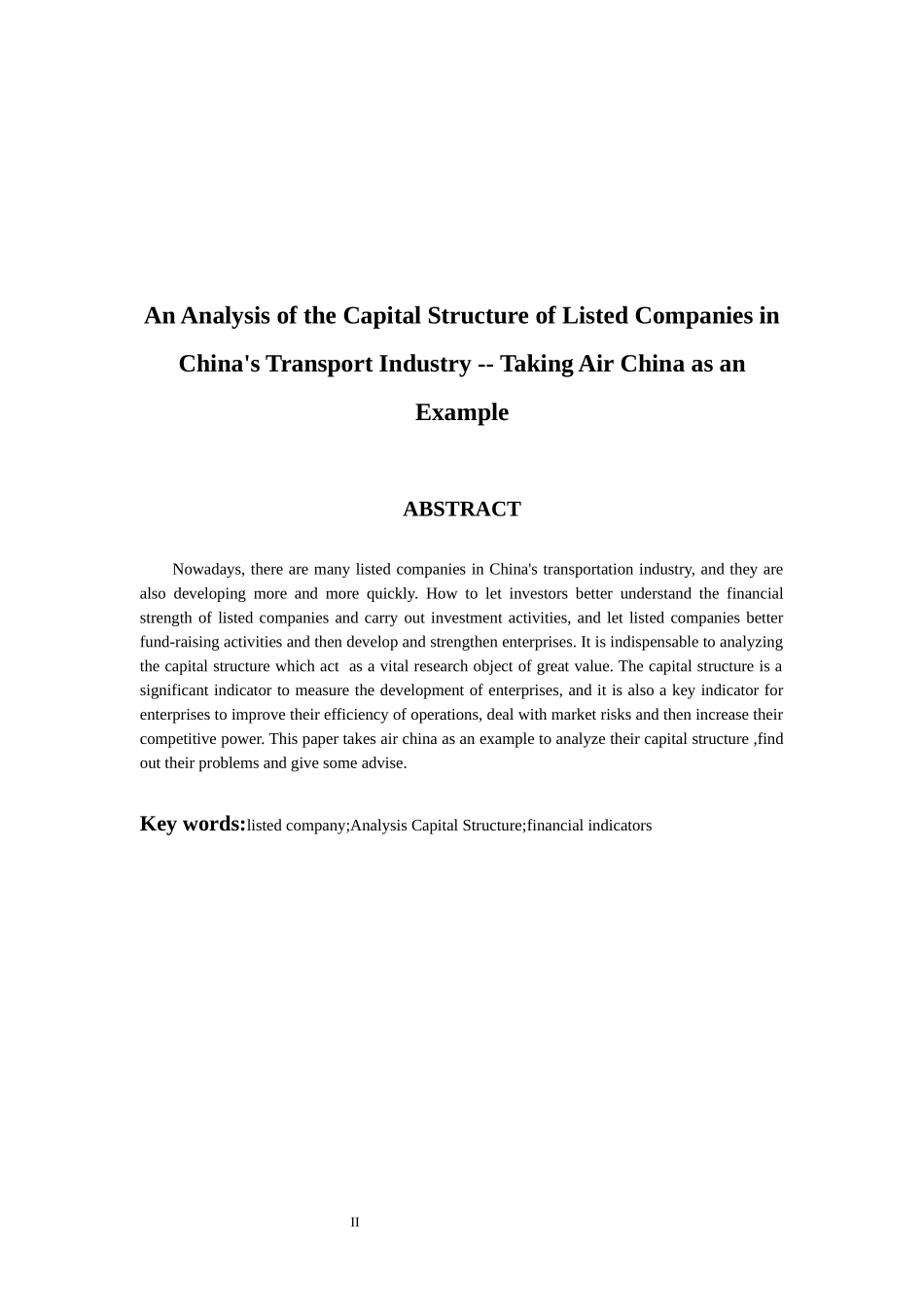会计学专业 我国交通运输行业上市公司资本结构分析--以中国国航为例_第2页