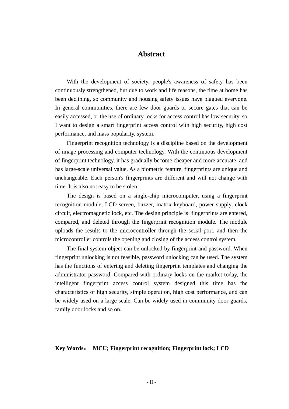 基于单片机的智能指纹门禁系统的设计_第2页