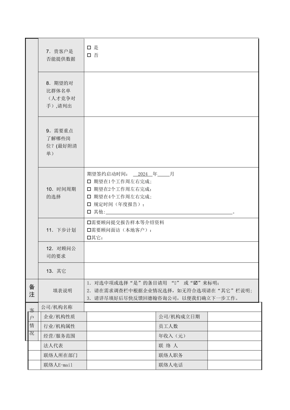 薪酬调查报告需求表11-1版_第2页