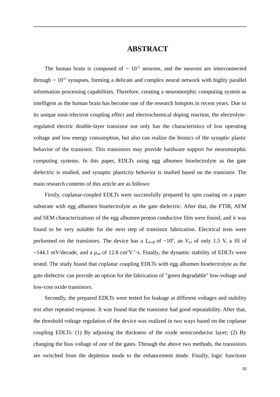 基于蛋清电解质的双电层晶体管及其突触行为仿生_第3页