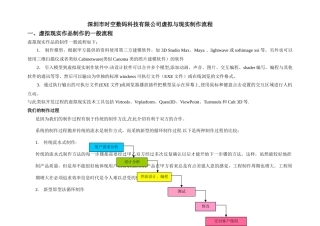 虚拟现实制作所需资料及流程