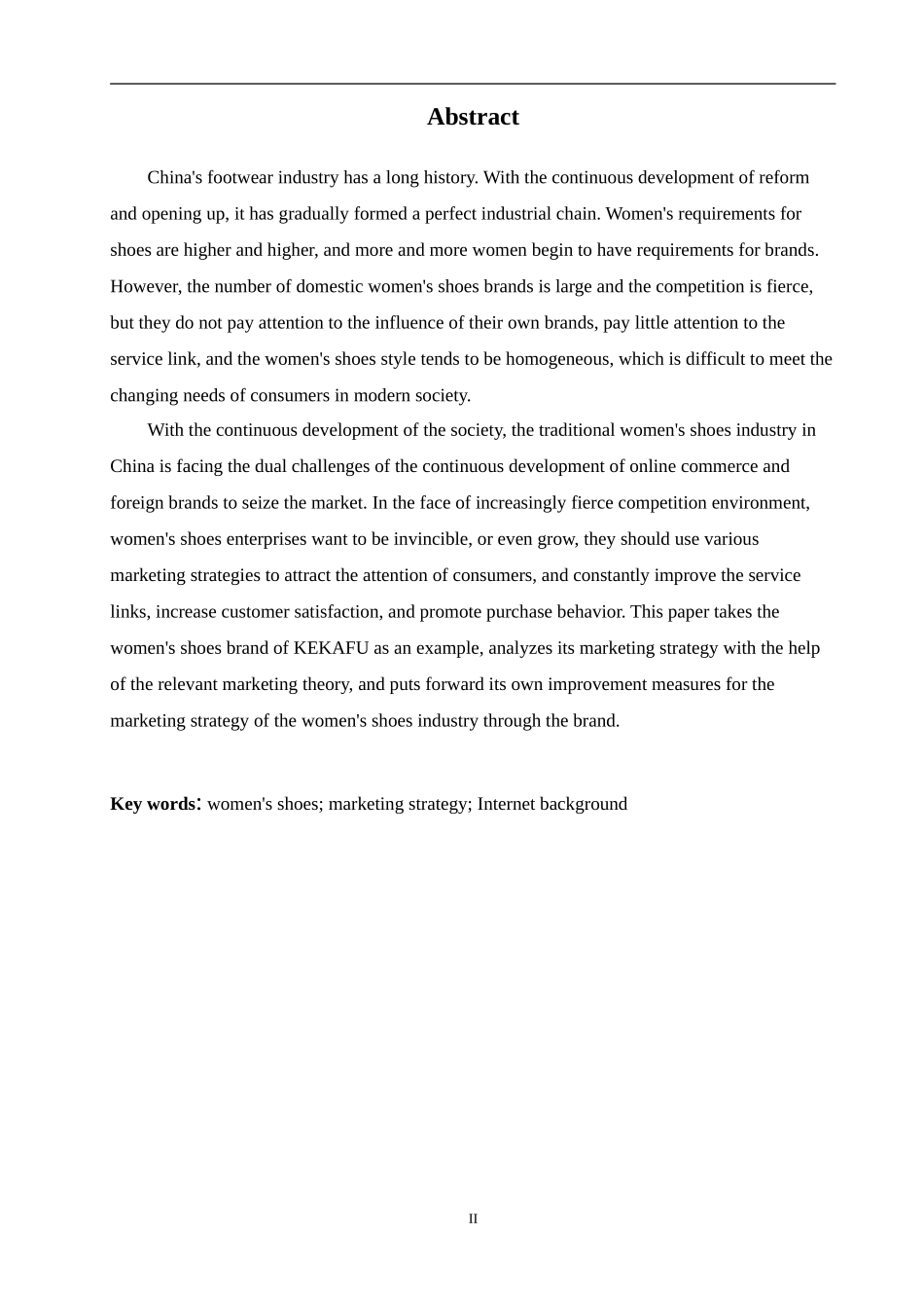 互联网背景下女鞋行业营销策略研究——以珂卡芙女鞋为例论文设计_第2页