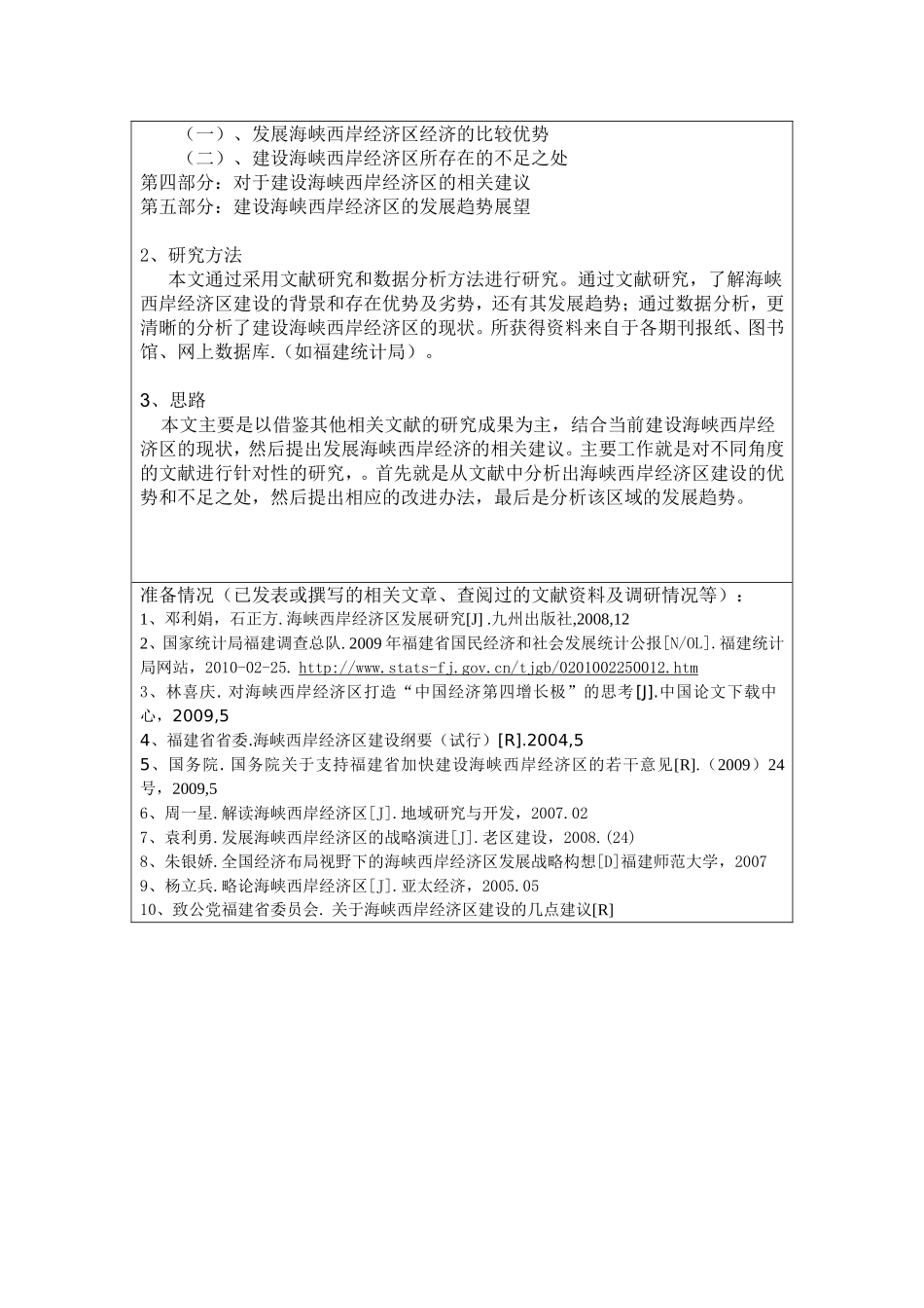 海峡西岸经济区建设的现状及发展趋势  工商管理专业  开题报告_第2页