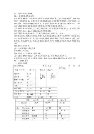 融资与财务状况分析-样表