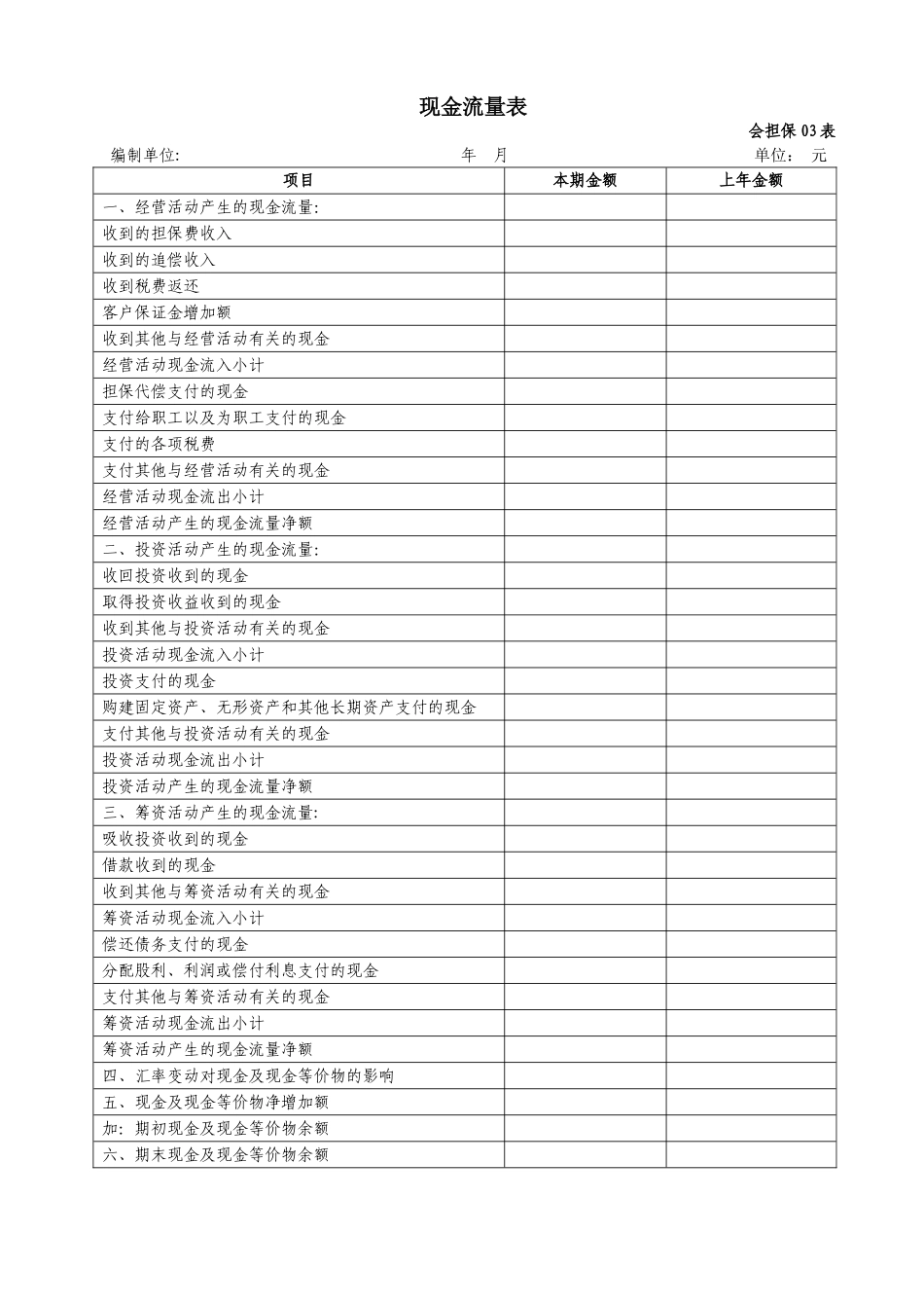 融资性担保公司财务报表_第3页