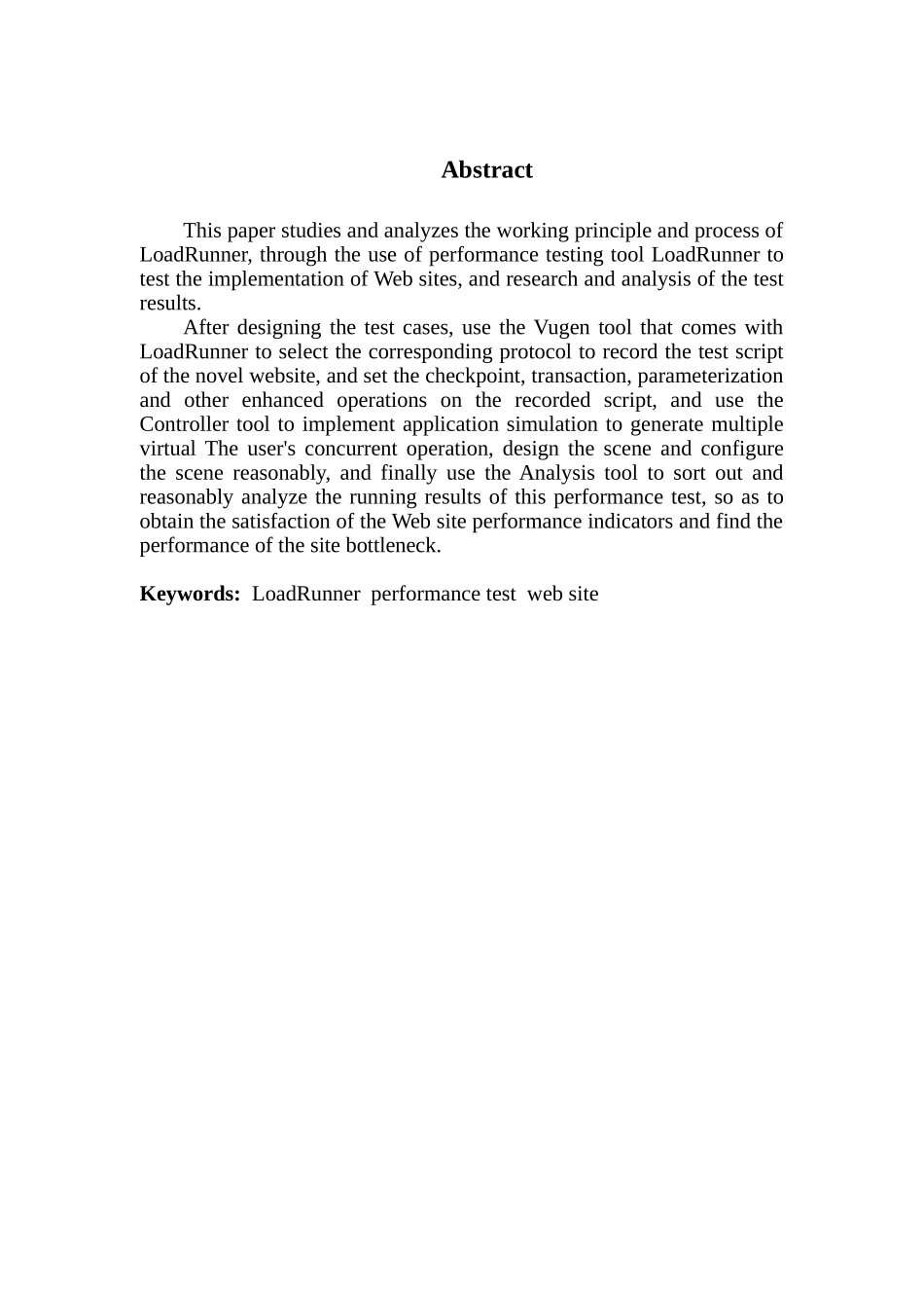 基于LoadRunner的Web网站性能测试实施与分析——以小说网站为例_第2页