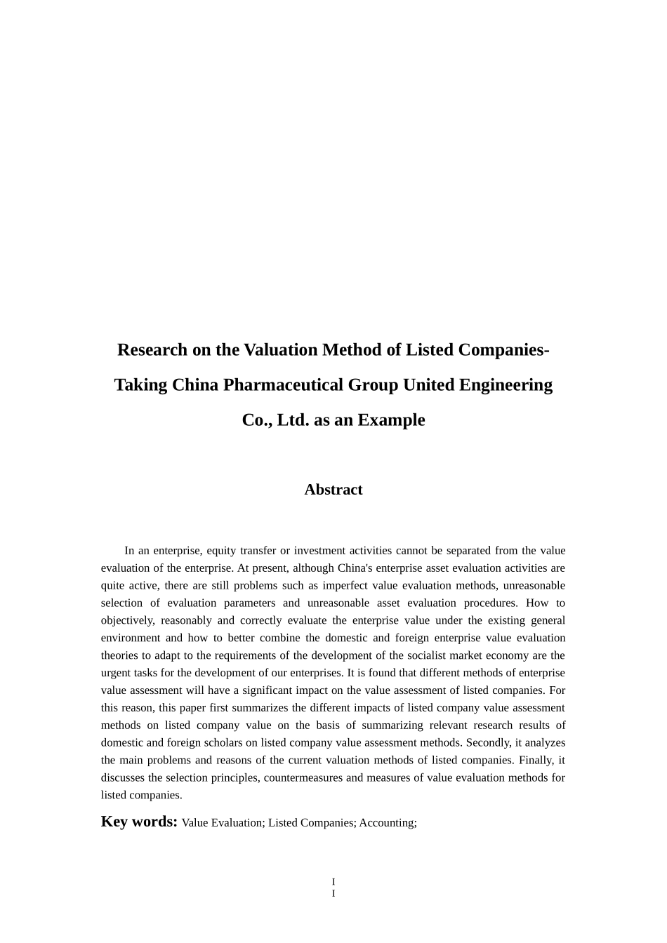 会计财务管理专业  上市公司价值评估方法研究——以MC公司为例_第2页