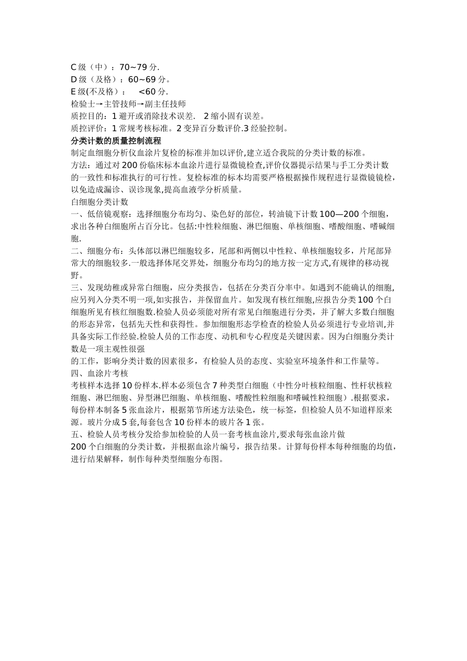血涂片评价和分类计数的质量控制流程_第2页