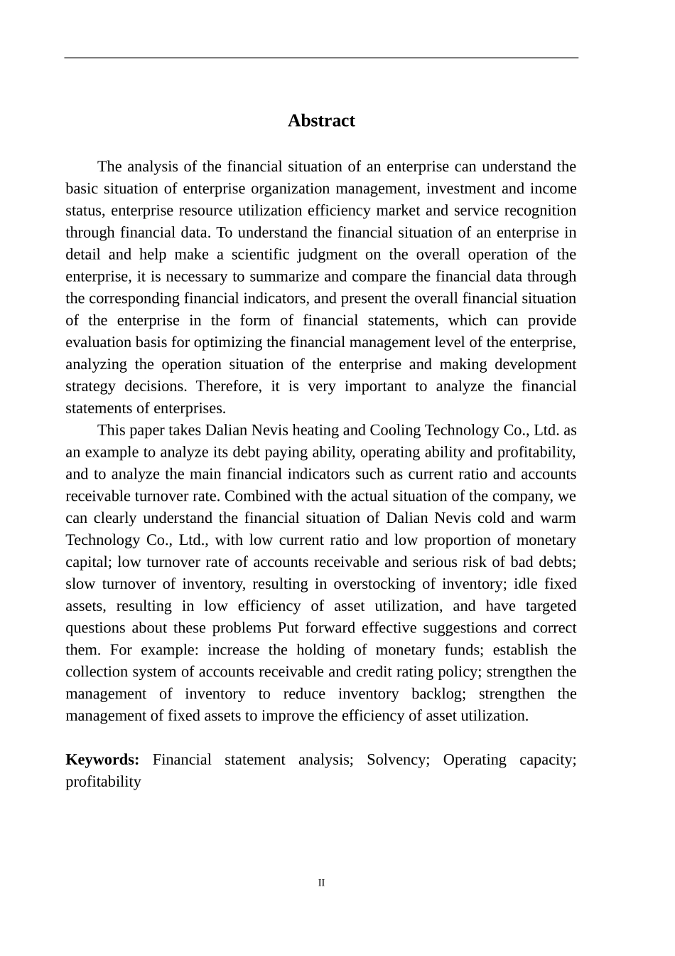 会计财务管理专业 大连尼维斯冷暖技术有限公司财务报表分析_第3页