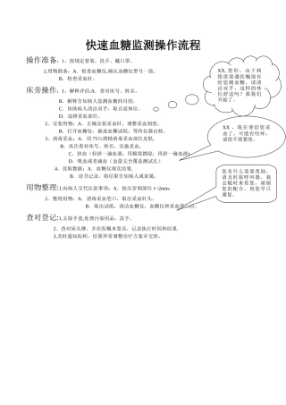 血糖测试操作流程